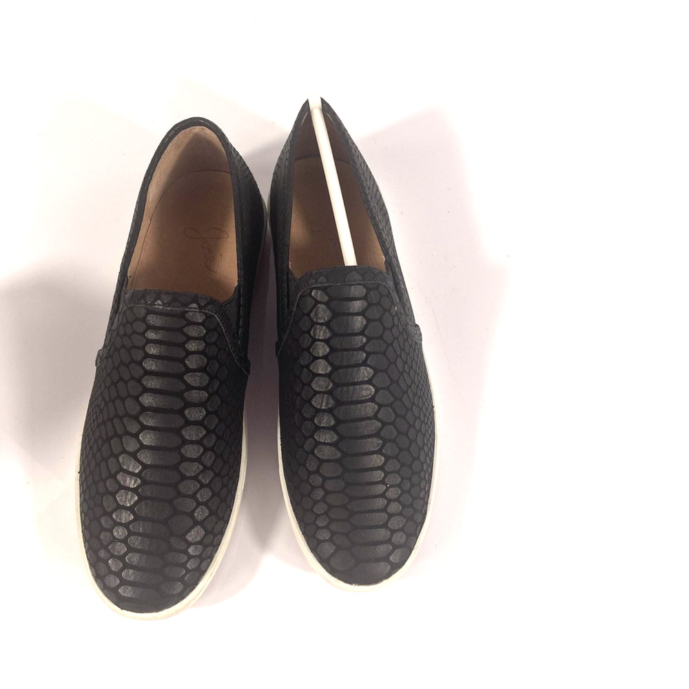 Joie Kidmore Shoes kidmore SZ 34 Black Embossed Slip On Sneakers Casual Comfort - Picture 1 of 9
